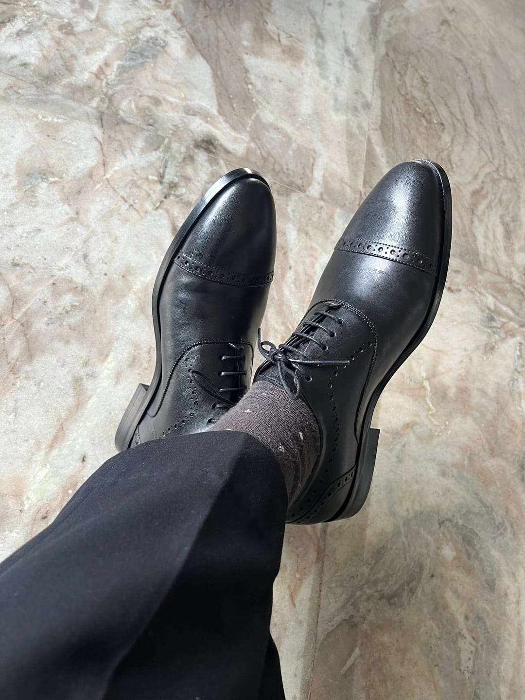 Customer photo review of Cap Toe Oxfords - Black