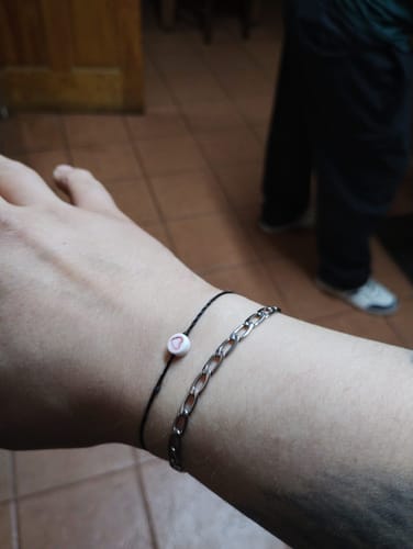 Reseña con foto de un cliente sobre Pulsera Link 4mm OT