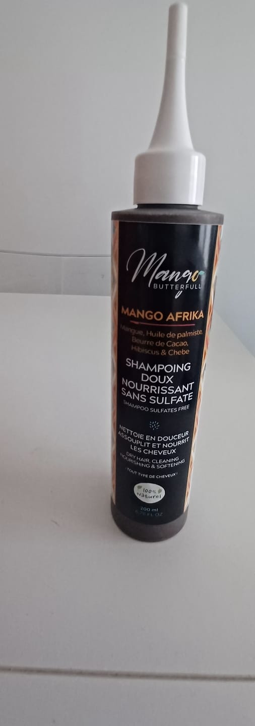 Customer photo review of Shampoing doux sans sulfates  MANGO AFRIKA