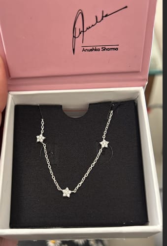 Customer photo review of Silver Star Constellation Necklace