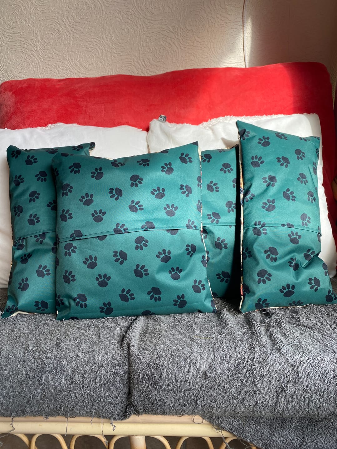 Customer photo review of Paw Print Heavy Duty Waterproof Fabric