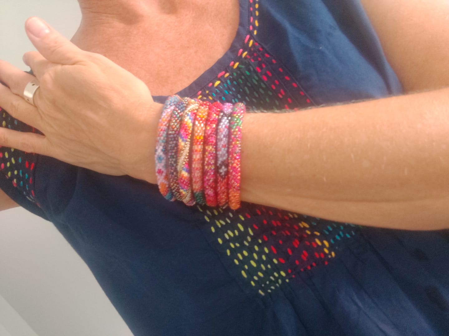 Customer photo review of Jewel Toned Symphony Grab Bag - 6 bracelet sets!