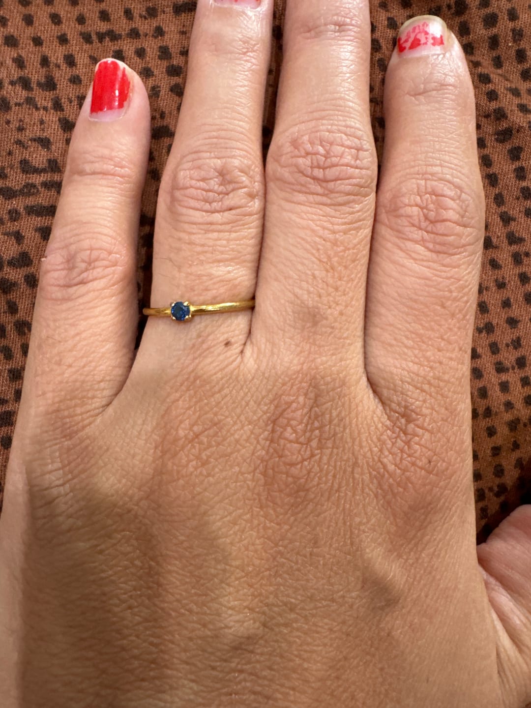 Customer photo review of Birthstone 18K Gold Rings