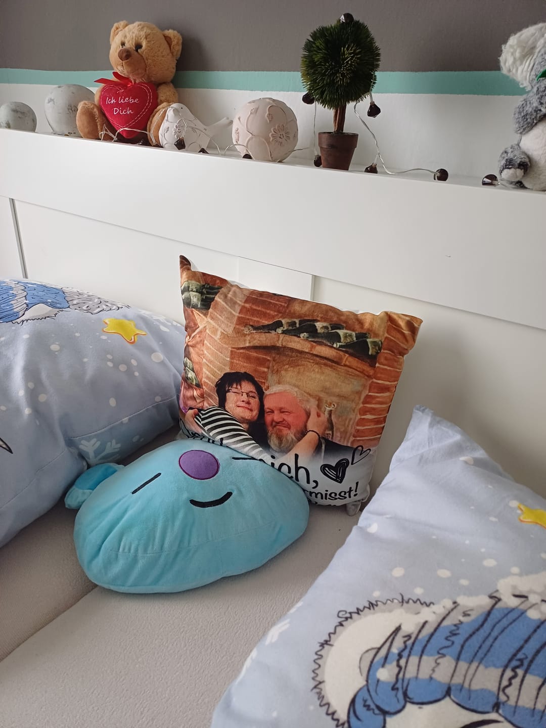 Customer photo review of Wenn du mich vermisst - Paar-Kissen