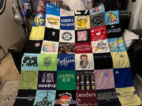 T-shirt quilt featuring aggies by Chris from CA