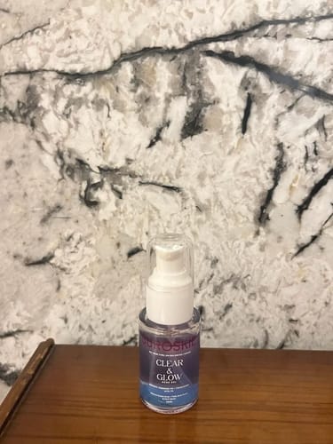 Customer photo review of Clear & Glow - 5% Benzoyl Peroxide Acne Gel