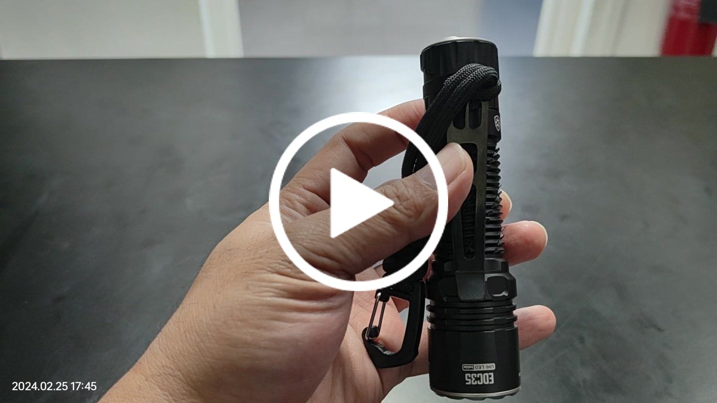 Customer video review of EDC35 - 5000 lumens