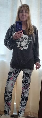 Customer photo review of Grey Floral Skulls & Roses Outfit