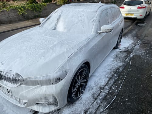 Customer photo review of AM Foam - Wax Safe Snow Foam