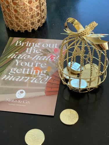 Customer photo review of Bird Arras de Boda Arrhae Unity Wedding Coins for Filipino Wedding Ceremony[Gold,Large]