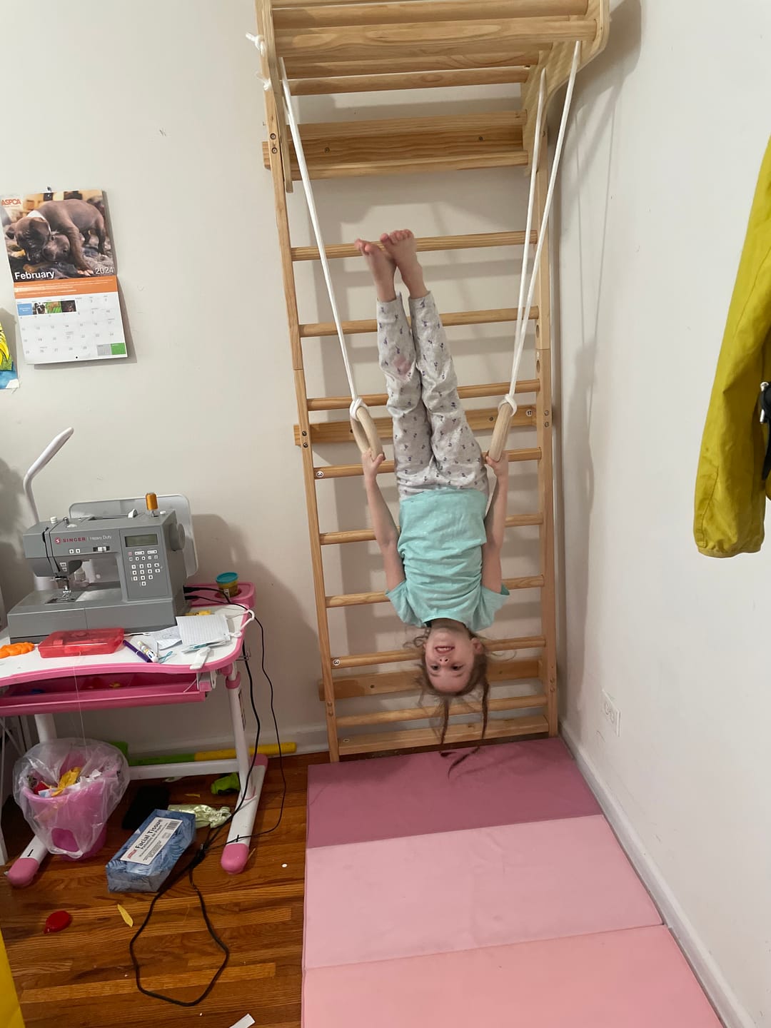 Customer photo review of Betula Swedish Wall Ladder & Indoor Wooden Climber for Kids – Home Gym Playset