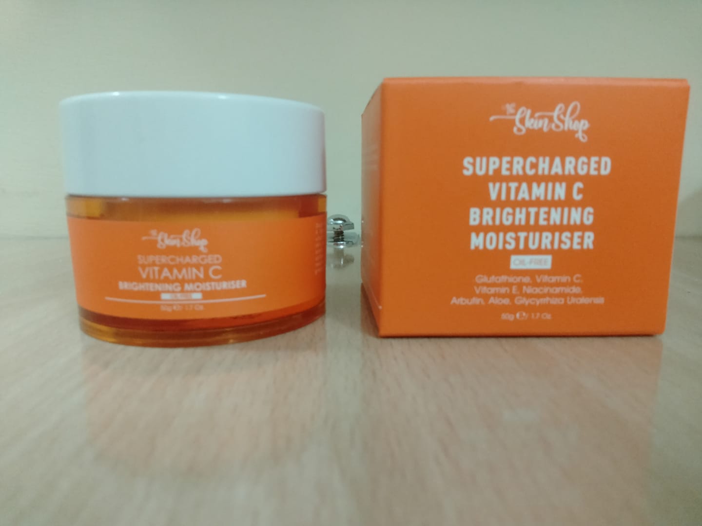 Customer photo review of Supercharged Vitamin C Brightening Moisturiser
