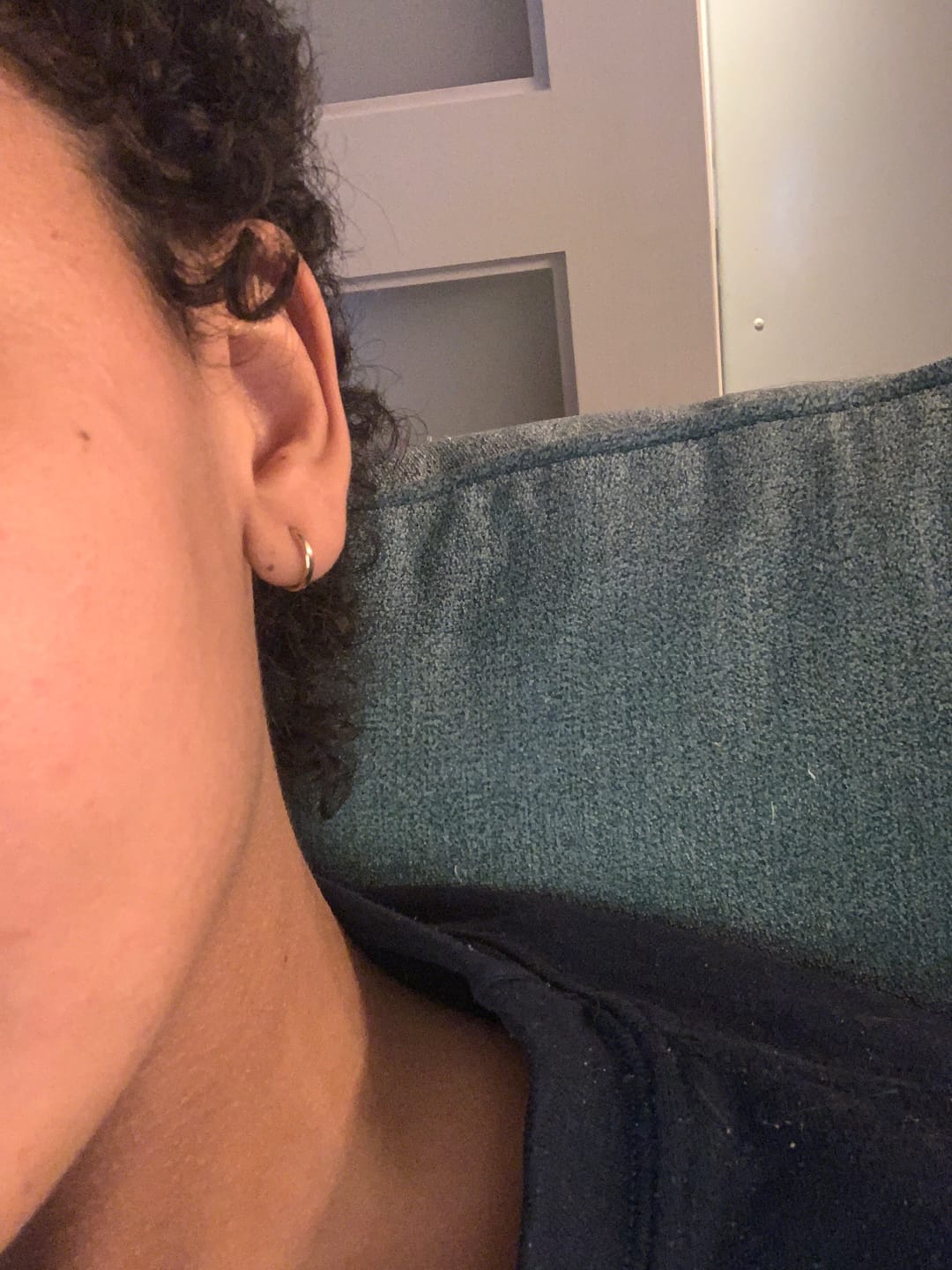 Customer photo review of Mini Everyday Hoops - 14 Karat Gold