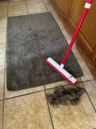 Customer photo review of Indigo Pet Hair Removal Broom