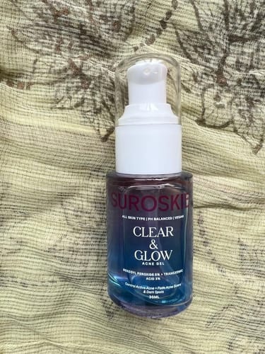 Customer photo review of Clear & Glow - 5% Benzoyl Peroxide Acne Gel