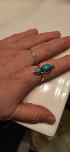 Customer photo review of Sterling Silver Authentic Turquoise Ring
