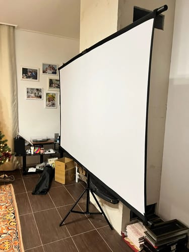 Customer photo review of מסך מקרן + סטנד