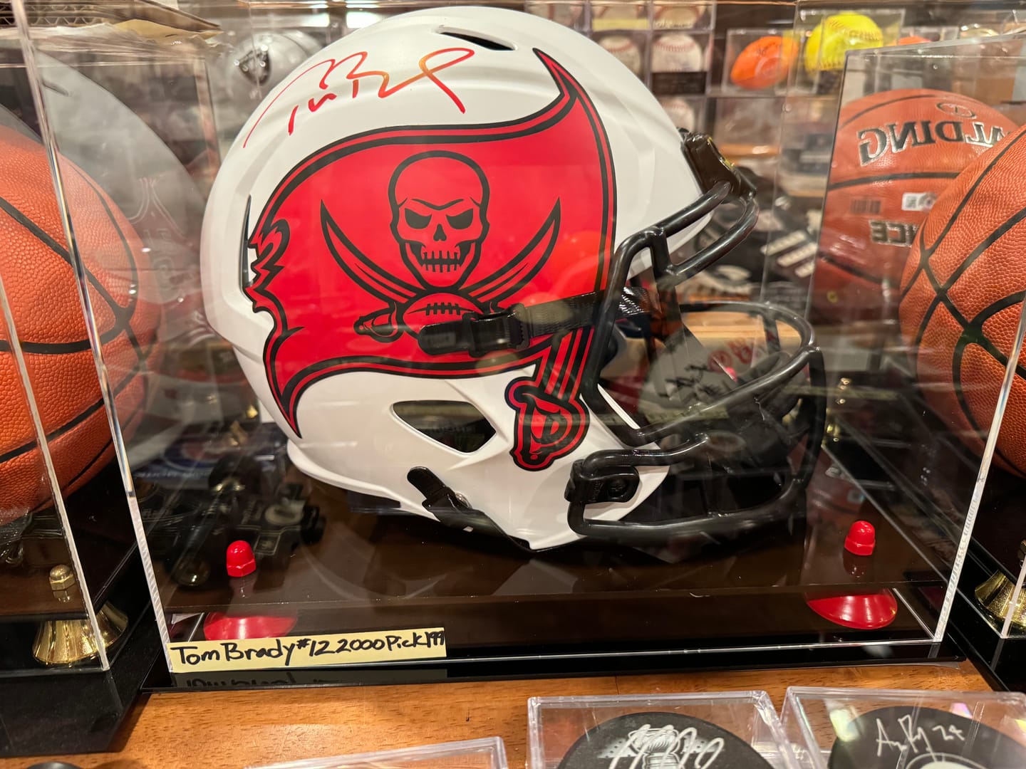 Customer photo review of Acrylic Full Size Football Helmet Display Case - Clear (V44/A002)