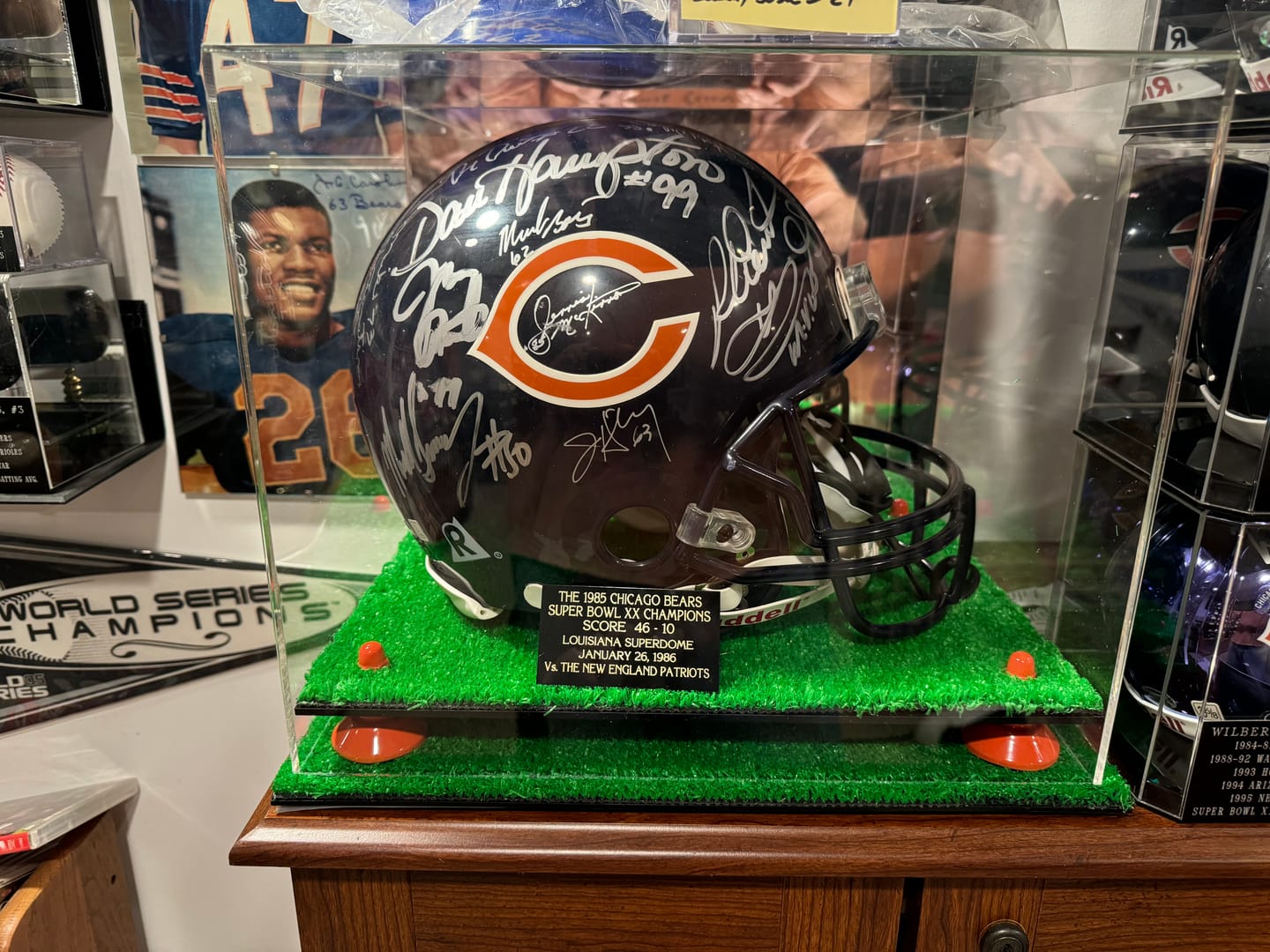Customer photo review of Acrylic Full Size Football Helmet Display Case - Clear (V44/A002)