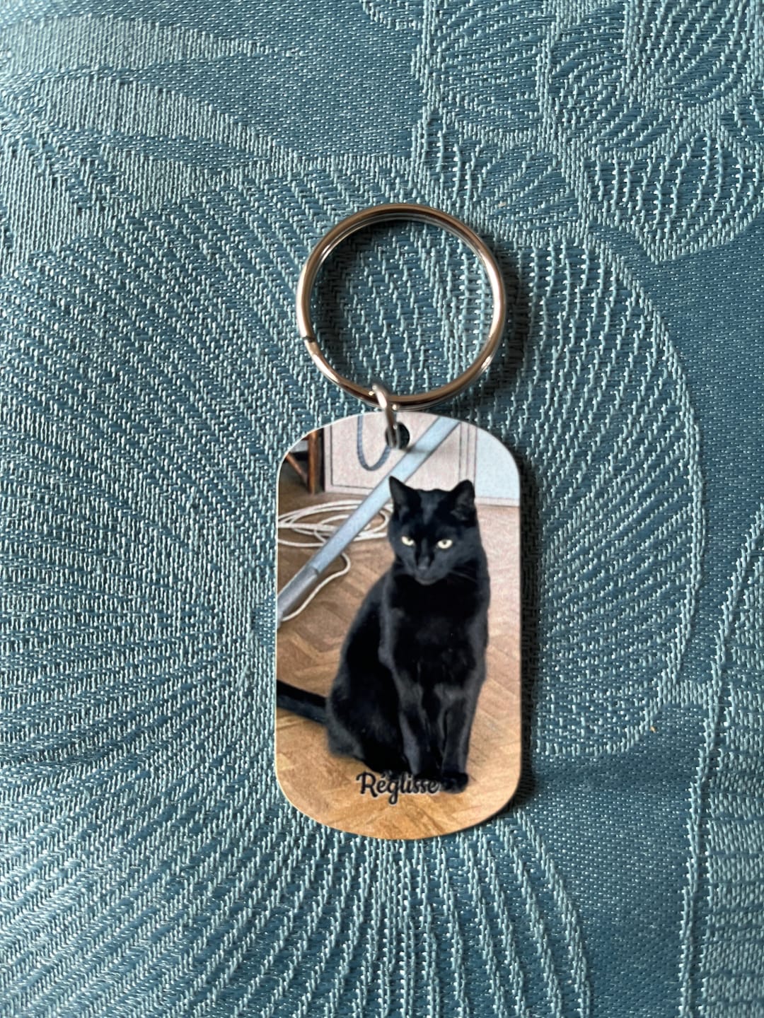 Customer photo review of Photo double face - Porte-clés Dog Tag personnalisé