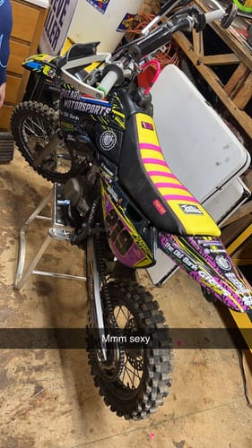 Customer photo review of Custom Seat Cover: 00-'24 KX65