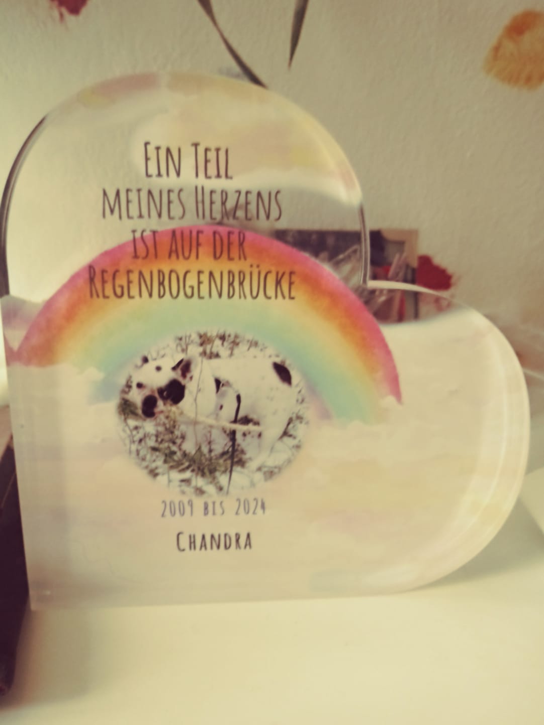 Customer photo review of Dein Foto mit Regenbogen - Individuelles Glasherz