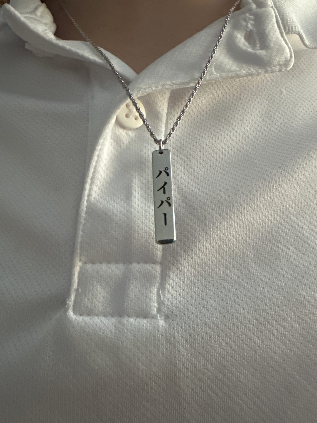Customer photo review of Collier Nom Japonais Personnalisé