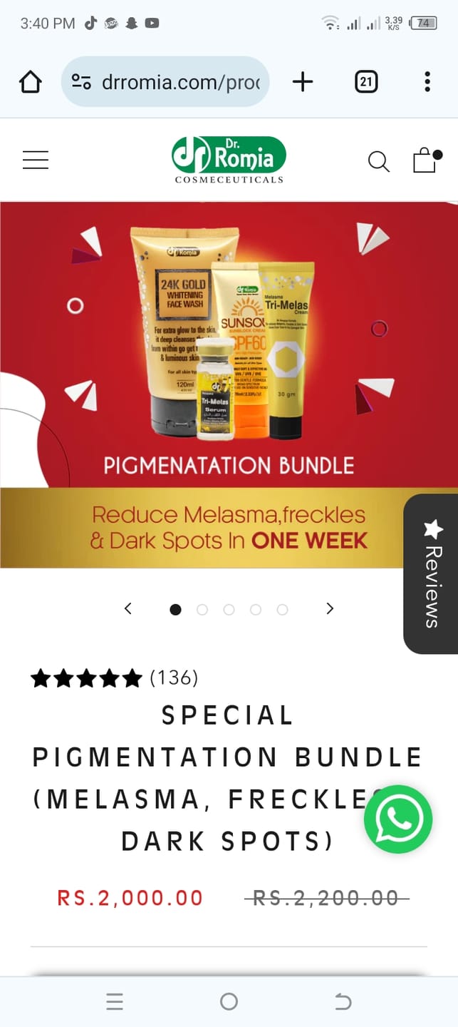 Customer photo review of 24K Gold Skin Lightening Face Wash
