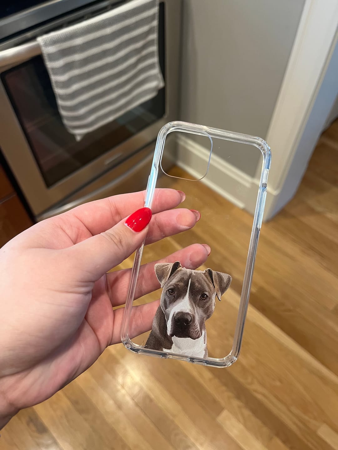 Customer photo review of Custom Pet Portrait Phone Cases