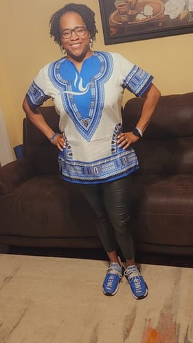 Customer photo review of Dashiki Shirt- Zeta Phi Beta