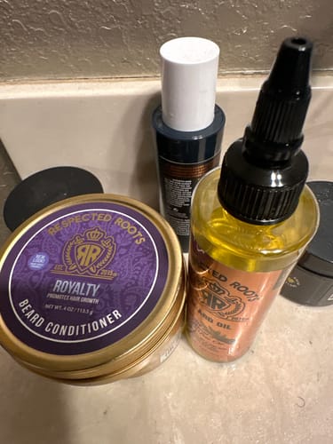 Customer photo review of Respected Roots Beard Care Kit