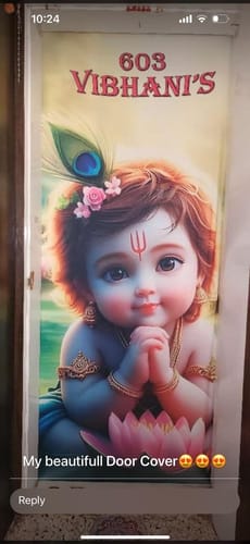 Customer photo review of Lord Gopinath Krishna Door Covers