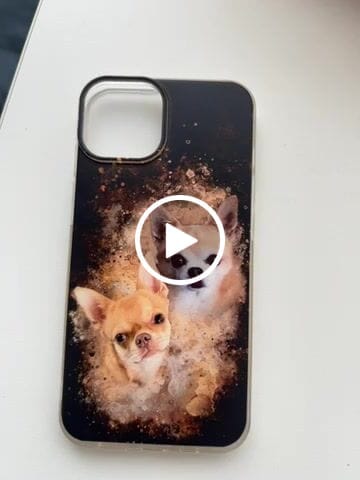 Customer video review of Personalisierte Portrait Handyhülle – Aquarell Stil