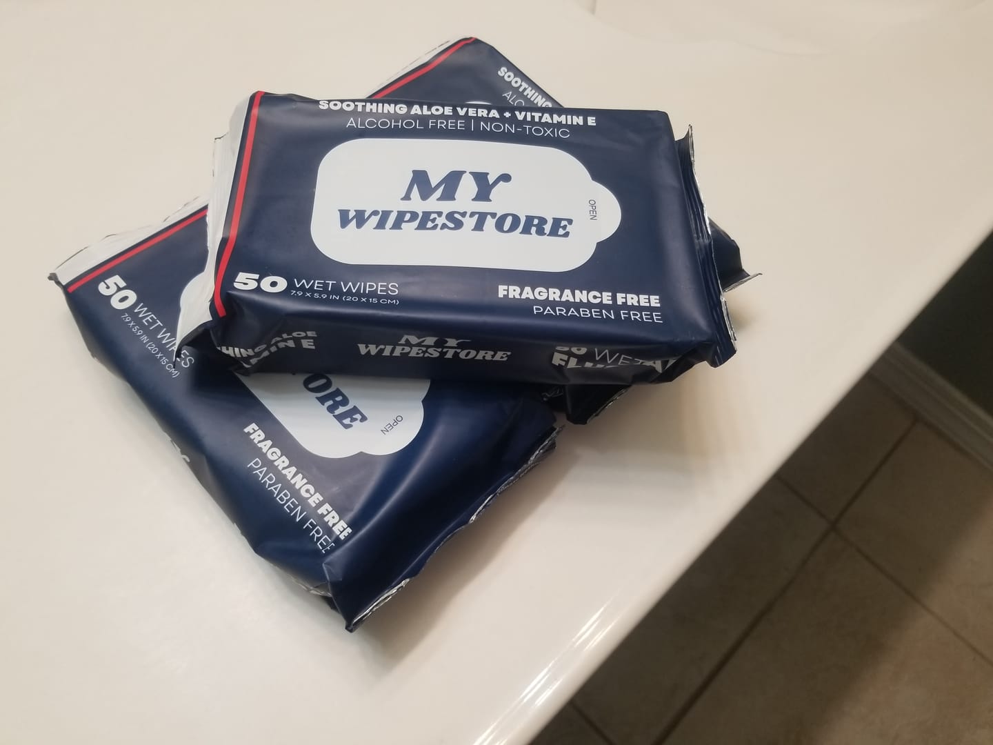 Customer photo review of My Wipes Premium Flushable Wipes