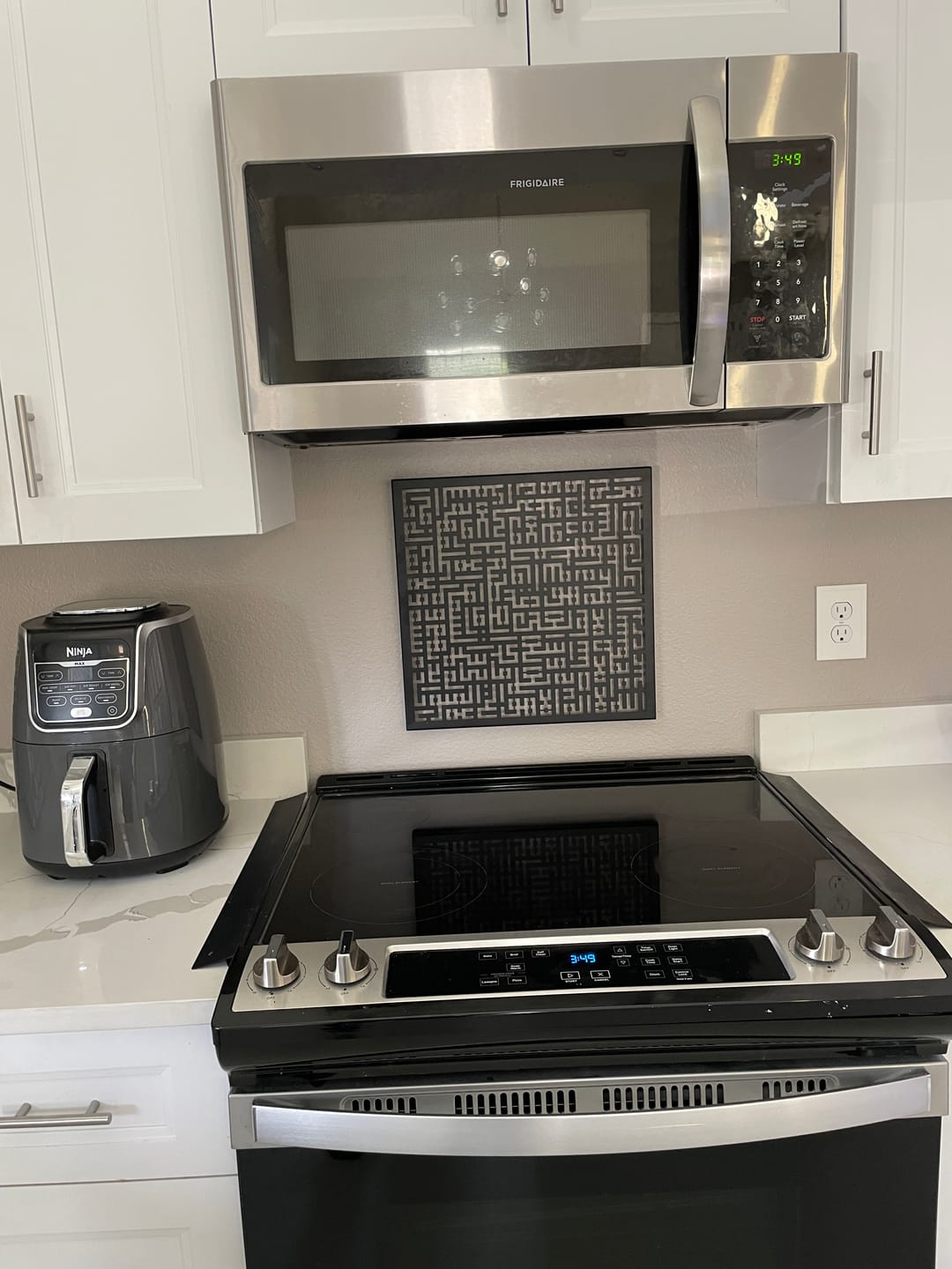 Customer photo review of Ayatul Kursi Kufic Calligraphy Metal Islamic Wall Art Decor