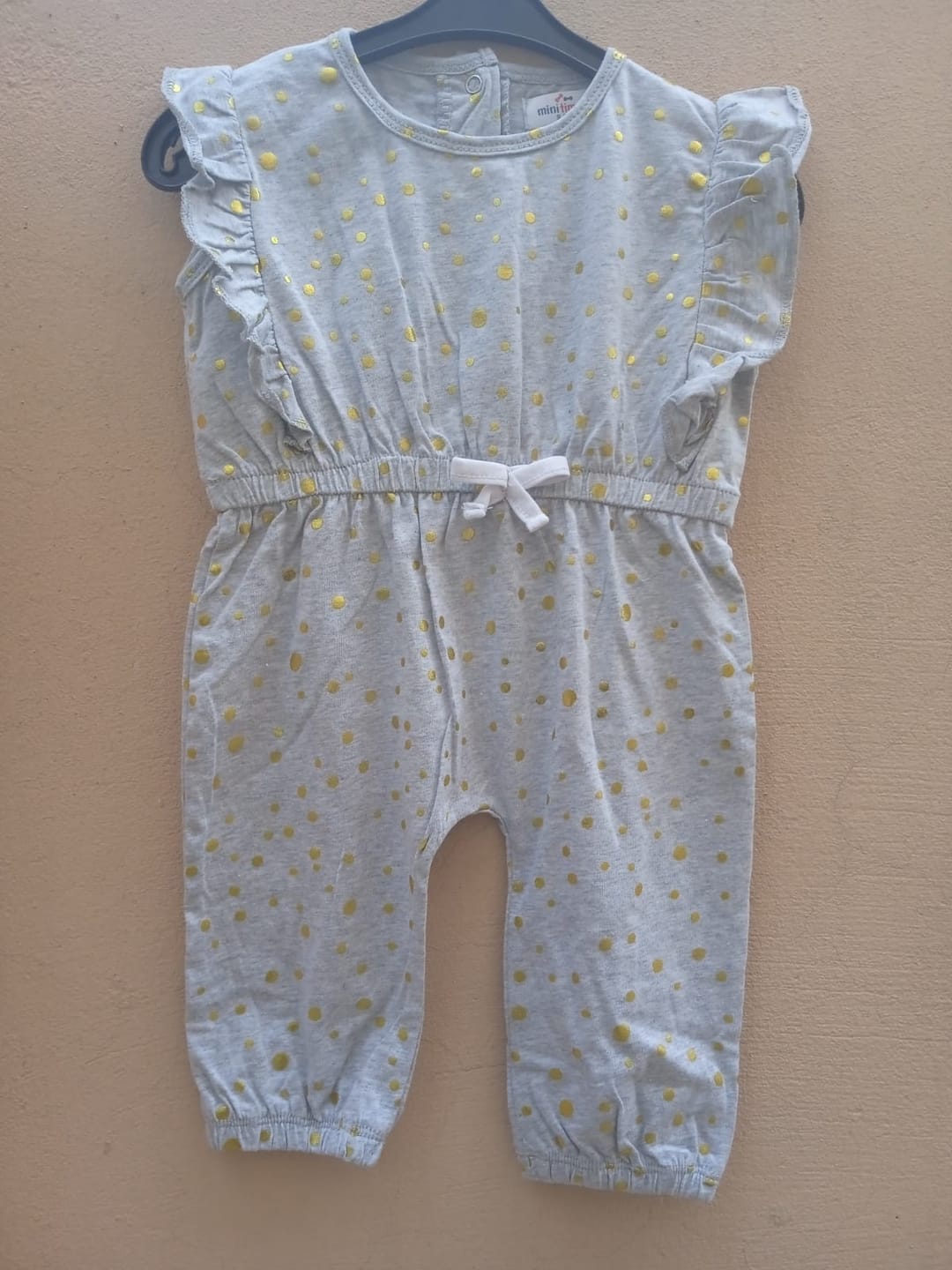 Customer photo review of Girls Fashion All Over Dots Printed Soft Cotton Frill Jumpsuit