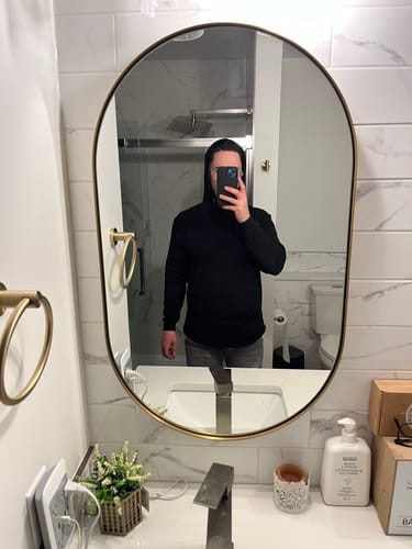 Customer photo review of 021 ESSENTIAL DROP CUT HOODIE - BLACK