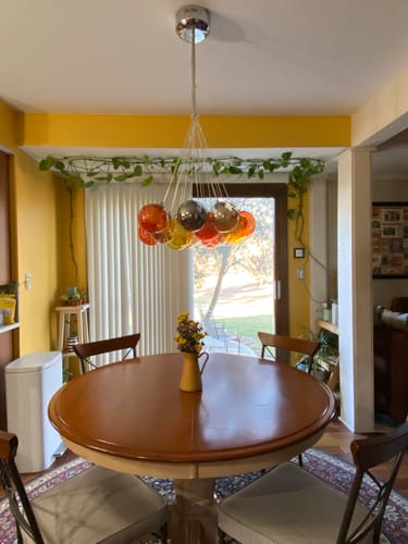 Customer photo review of Modern Multi-Color Cluster Bubble Chandelier