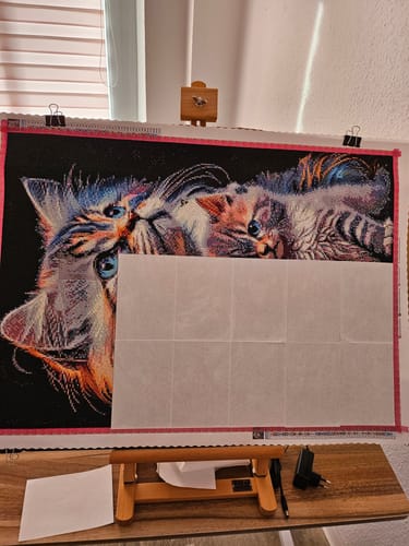 Customer photo review of 5D Diamond Painting AB Steine Cats