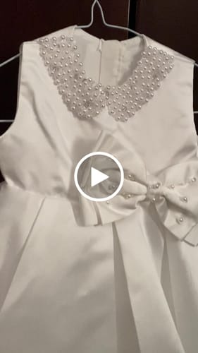 Customer video review of Girl Christmas Dress Toddler Princess Dress Summer Beaded Bow Dress Birthday Party Dress