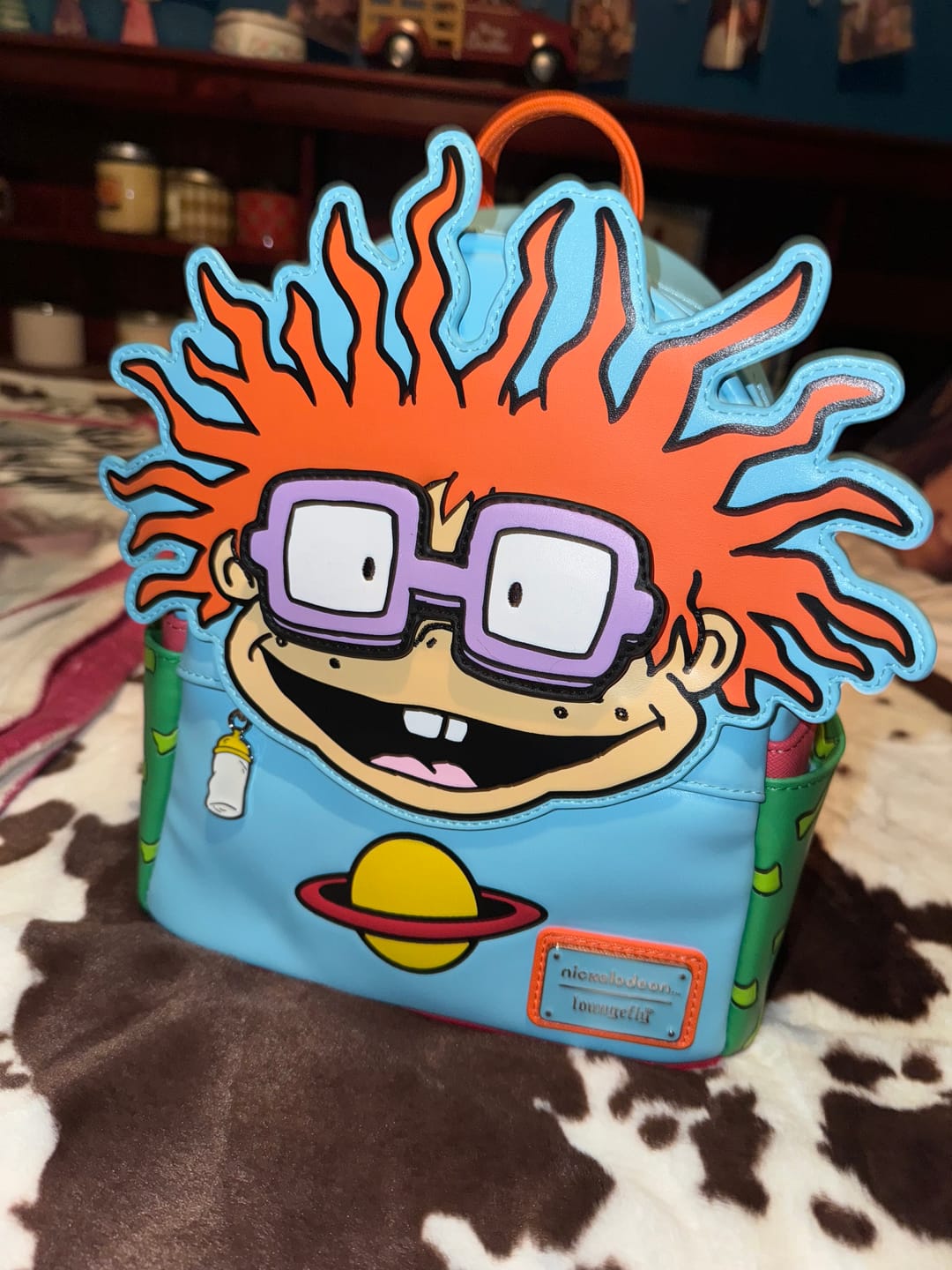 Customer photo review of 707 Street Exclusive - Loungefly Nickelodeon Rugrats Chuckie Cosplay Mini Backpack With Removable Glasses