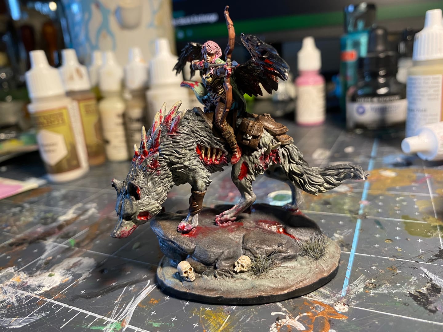 Customer photo review of Lila and Grimpaw Dire Wolf