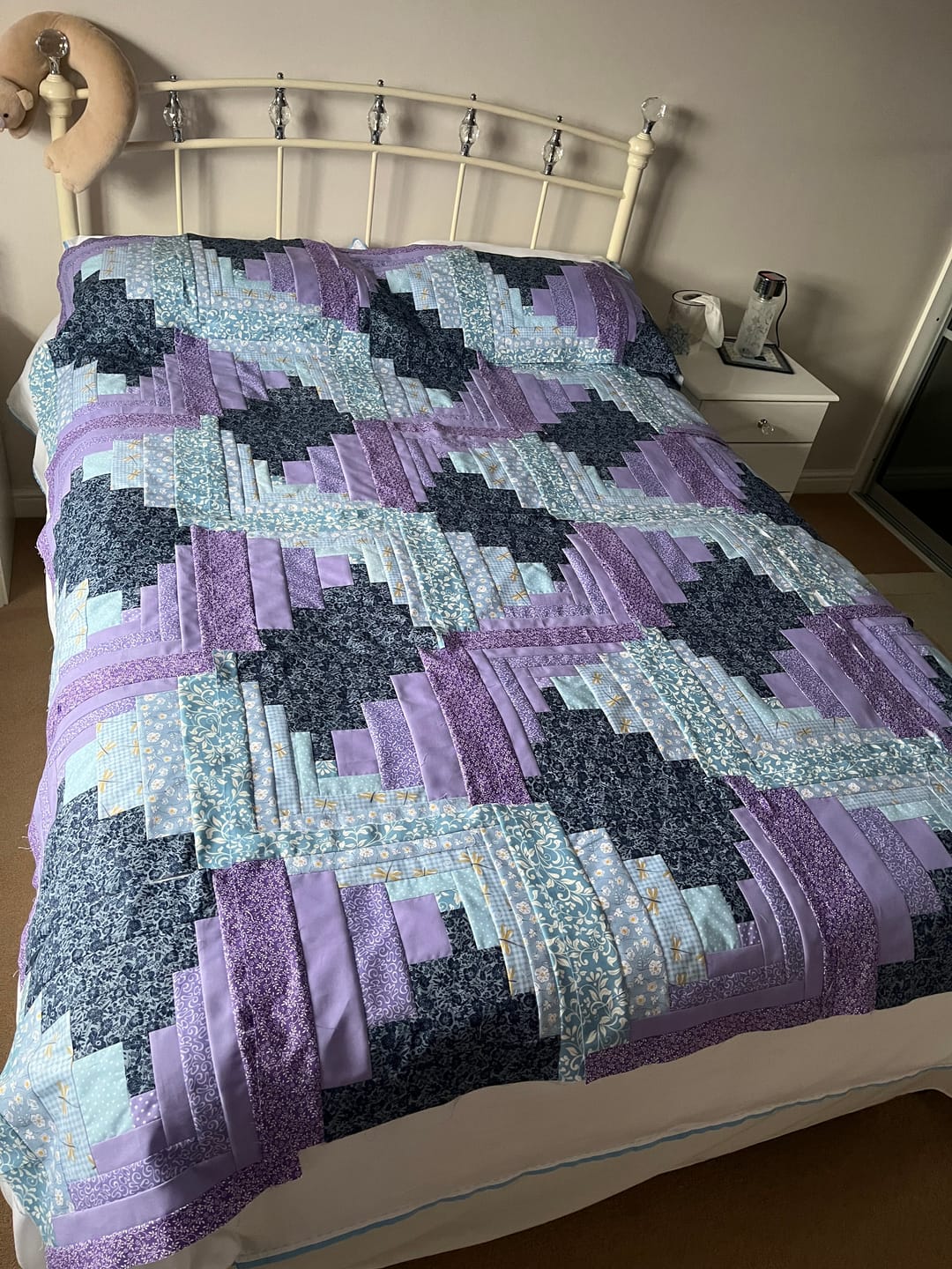 Customer photo review of Busy Floral Rose & Hubble Cotton Poplin Fabric
