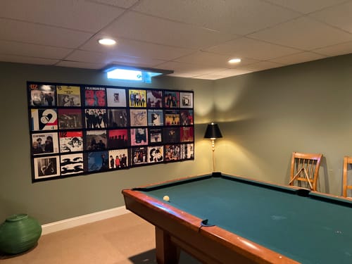 Customer photo review of 12" Vinyl Record Display Frame - LP Wall Storage