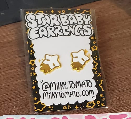 Customer photo review of Star Baby Earrings