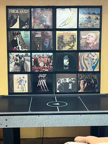 Customer photo review of 12" Vinyl Record Display Frame - LP Wall Storage