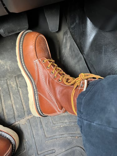 Customer photo review of 8 Inch Moc Steel Toe Boot