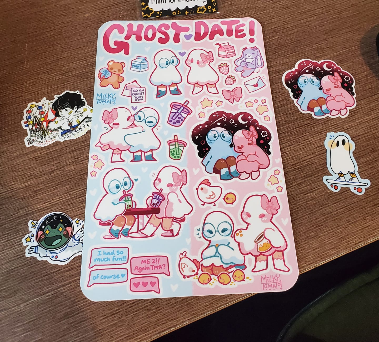 Customer photo review of Ghost Date Sticker Sheet
