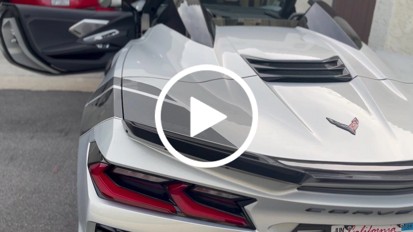 Customer video review of [2pcs] C8 Corvette Carbon Fiber Steering Wheel Button Trim Cover