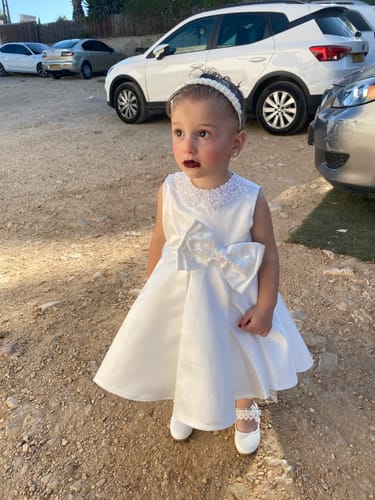 Customer photo review of Girl Christmas Dress Toddler Princess Dress Summer Beaded Bow Dress Birthday Party Dress